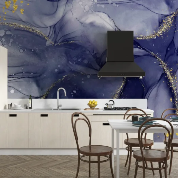 Luxury Blue & Gold Marble Wallpaper - Elegant Metallic Wall Mural for Bedroom, Dining Room, or Kitchen - Decor trend with Abstract Stone Texture Luxury Blue & Gold Marble Wallpaper - Elegant Metallic Wall Mural for Bedroom, Dining Room, or Kitchen - Decor trend with Abstract Stone Texture