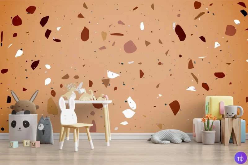 Modern Terrazzo Wallpaper - Abstract &Amp; Colorful Mural - Unique - Geometric Patterns - Mural - Bedroom, Dining, Home Office, Entryway - Summer Decor Modern Terrazzo Wallpaper - Abstract & Colorful Mural - Unique - Geometric Patterns - Mural - Bedroom, Dining, Home Office, Entryway - Summer Decor
