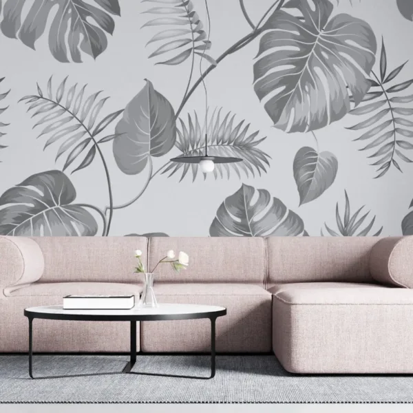 Jungle Oasis Tropical Leaves Wallpaper - Green & White Wall Mural - Botanical Bedroom & Living Room Decor - Peel & Stick Wallpaper - Summer Decor Jungle Oasis Tropical Leaves Wallpaper - Green & White Wall Mural - Botanical Bedroom & Living Room Decor - Peel & Stick Wallpaper - Summer Decor