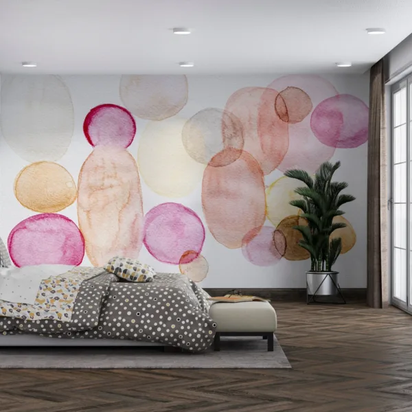 Watercolor Circles Wallpaper - Calming Pastel Wall Mural - Pink & Blue Circle Theme - Kids Room & Bedroom Decor - Playful Art & Decor Watercolor Circles Wallpaper - Calming Pastel Wall Mural - Pink & Blue Circle Theme - Kids Room & Bedroom Decor - Playful Art & Decor