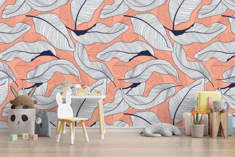 Bold Banana Leaves Wallpaper - Colorful Tropical Wall Mural - Summer Decor Home Inspo - Urban Jungle Theme - Living Room &Amp; Bedroom Bold Banana Leaves Wallpaper - Colorful Tropical Wall Mural - Summer Decor Home Inspo - Urban Jungle Theme - Living Room & Bedroom