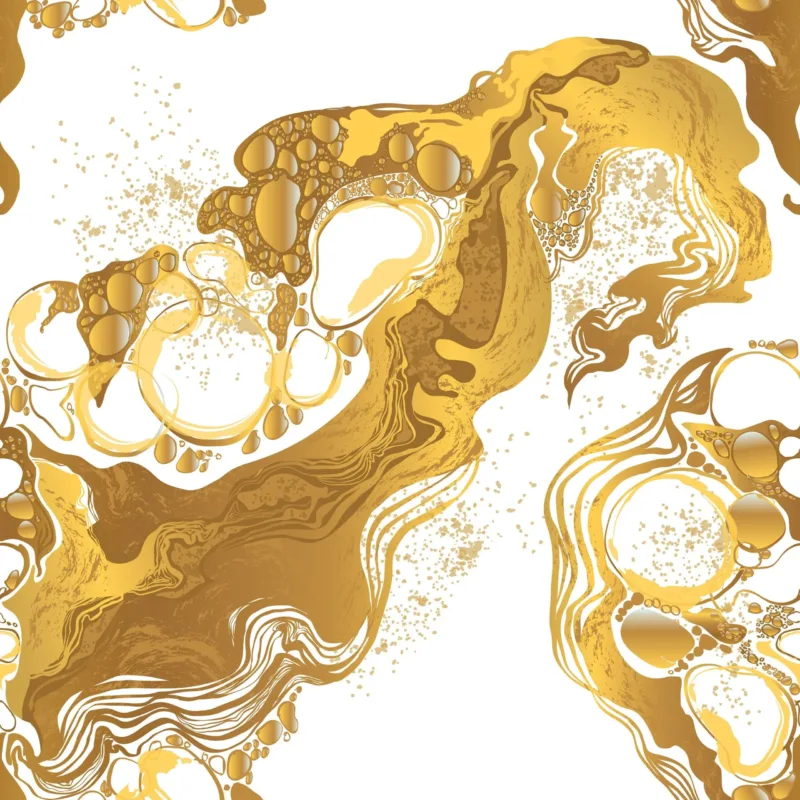 Golden Textures Wallpaper - Black & White Marble - Glamourous & Modern - Luxury Home Decor - Bedroom, Dining & Living Room - Summer Decor