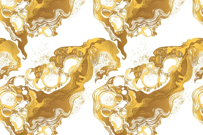 Golden Textures Wallpaper - Black & White Marble - Glamourous & Modern - Luxury Home Decor - Bedroom, Dining & Living Room - Summer Decor