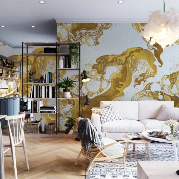 Golden Textures Wallpaper - Black & White Marble - Glamourous & Modern - Luxury Home Decor - Bedroom, Dining & Living Room - Summer Decor Golden Textures Wallpaper - Black & White Marble - Glamourous & Modern - Luxury Home Decor - Bedroom, Dining & Living Room - Summer Decor