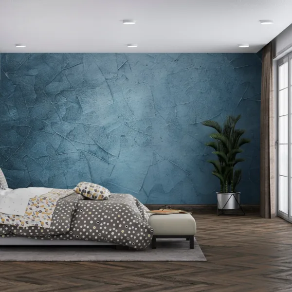 Modern Textured Blue Wallpaper - Contemporary Wall Decor for Bedroom, Living Room, or Office - Minimalist or Maximalist Interior Mural Modern Textured Blue Wallpaper - Contemporary Wall Decor for Bedroom, Living Room, or Office - Minimalist or Maximalist Interior Mural