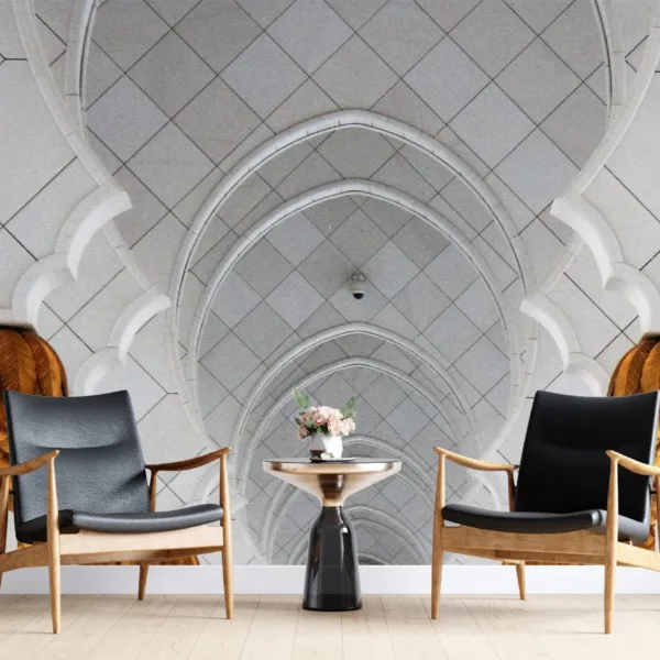 Moroccan Archway Wall Mural - 3D Islamic Architecture Wallpaper - Black & White Entryway & Living Room Decor - Modern & Luxury Home Mural Moroccan Archway Wall Mural - 3D Islamic Architecture Wallpaper - Black & White Entryway & Living Room Decor - Modern & Luxury Home Mural