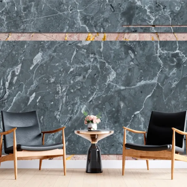 Modern Marble Wallpaper - Brown, Gray & White - DIY Mural - Luxury Wall Mural - Home Decor, Living Room, Bedroom