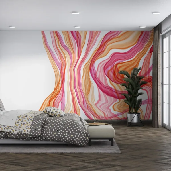 Pink Gold Alcohol Ink Fluid Art Wallpaper - Abstract & Modern Mural - 3D Illusion Marble - Kids Room, Living Room & Home Decor - Summer Decor Pink Gold Alcohol Ink Fluid Art Wallpaper - Abstract & Modern Mural - 3D Illusion Marble - Kids Room, Living Room & Home Decor - Summer Decor