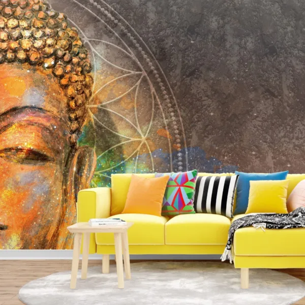 Buddha in Space Wallpaper Mural - Artistic & Spiritual Wall Decor for Home or Meditation Room - Unique Mural Featuring Buddha Statue Buddha in Space Wallpaper Mural - Artistic & Spiritual Wall Decor for Home or Meditation Room - Unique Mural Featuring Buddha Statue