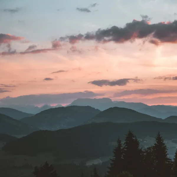Mountain Sunset Wallpaper - Blue, Green, Orange, Pink, Purple & Yellow - Nature Landscape Mural - Home Decor, Living Room, Bedroom Mountain Sunset Wallpaper - Blue, Green, Orange, Pink, Purple & Yellow - Nature Landscape Mural - Home Decor, Living Room, Bedroom