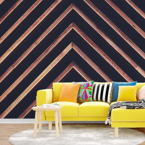 Chevron Wood Accent Wall Wallpaper - Modern & Contemporary Mural - Geometric Patterns - Bedroom, Living Room & Dining Room - Summer Decor Chevron Wood Accent Wall Wallpaper - Modern & Contemporary Mural - Geometric Patterns - Bedroom, Living Room & Dining Room - Summer Decor