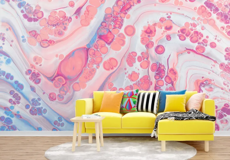 Pink Dream Wallpaper - Abstract &Amp;Amp; Fluid Mural - Contemporary &Amp;Amp; Modern - Marble Accents - Bedroom, Dining, Home Office, Entryway - Summer Decor Pink Dream Wallpaper - Abstract & Fluid Mural - Contemporary & Modern - Marble Accents - Bedroom, Dining, Home Office, Entryway - Summer Decor