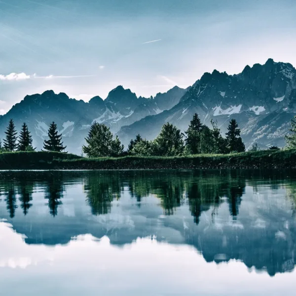 Mountain Lake Wallpaper - Nature Mural - Peaceful & Serene - Blue, Brown & Green - Bedroom, Dining, Home Office, Entryway - Summer Decor Mountain Lake Wallpaper - Nature Mural - Peaceful & Serene - Blue, Brown & Green - Bedroom, Dining, Home Office, Entryway - Summer Decor