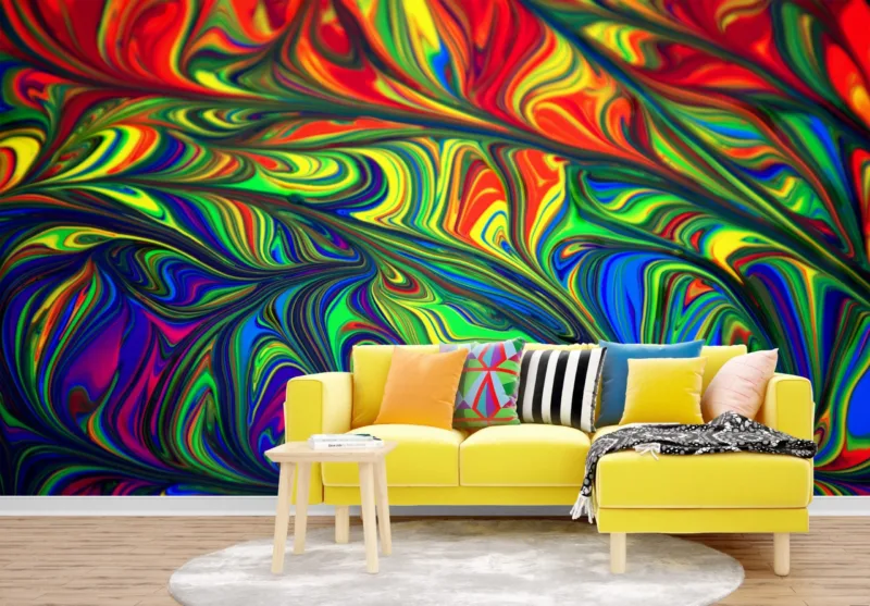 Rainbow Swirl Wallpaper - Abstract &Amp;Amp; Colorful Mural - Fun &Amp;Amp; Playful - Kids Bedroom - Dining Room Decor - Nursery Wallpaper - Summer Decor Rainbow Swirl Wallpaper - Abstract & Colorful Mural - Fun & Playful - Kids Bedroom - Dining Room Decor - Nursery Wallpaper - Summer Decor