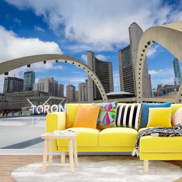 Toronto Skyline 3D Wallpaper - Contemporary Urban Mural - Cityscape Wall Decor - Home Office, Living, Bedroom Decor - Canada Wall Art Toronto Skyline 3D Wallpaper - Contemporary Urban Mural - Cityscape Wall Decor - Home Office, Living, Bedroom Decor - Canada Wall Art