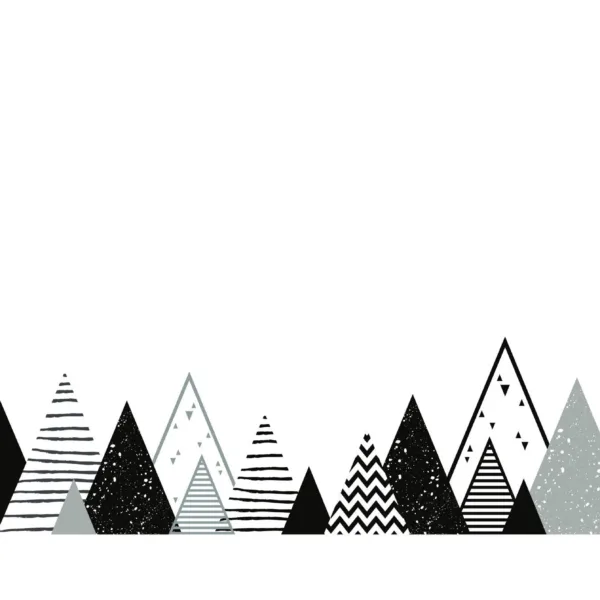 Geometric Mountain Wall Decals Wallpaper - Modern Kids Room Decor - Blue & Pink Bedroom - Playful Home Inspo - Art & Decor