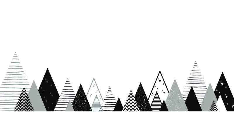 Geometric Mountain Wall Decals Wallpaper - Modern Kids Room Decor - Blue & Pink Bedroom - Playful Home Inspo - Art & Decor