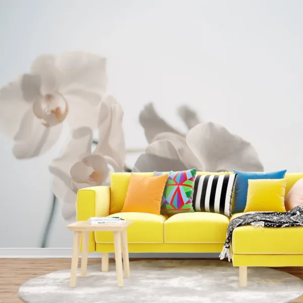 Orchid Dreams Wallpaper - 3D Floral Mural - Botanical & Nature - Calming & Peaceful - Pastel - Entryway - Summer Decor Orchid Dreams Wallpaper - 3D Floral Mural - Botanical & Nature - Calming & Peaceful - Pastel - Entryway - Summer Decor