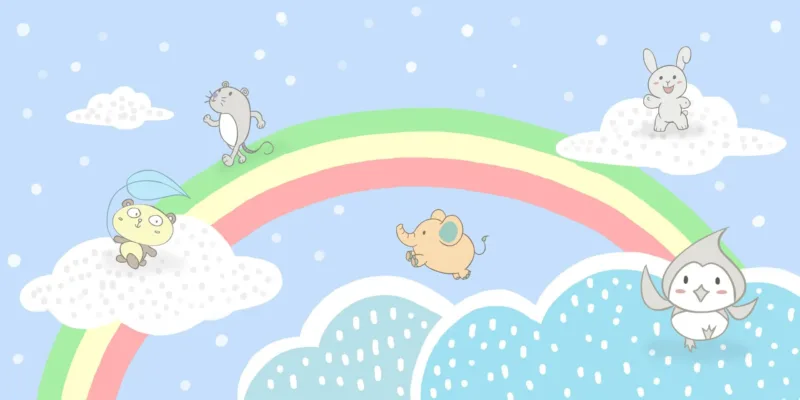 Whimsical Woodland Wallpaper - Cute Animal & Pastel Mural - Kids Room - Nursery Decor - Bedroom Decor Trends - Summer Decor