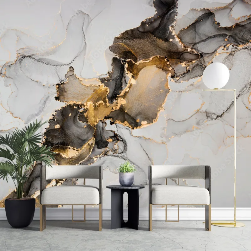 Blue Golden Dream Wallpaper