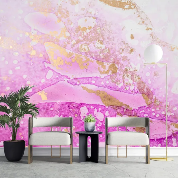 Pink & Gold Marble Wallpaper - Luxury Wall Murals - Home Decor & Interior Mural Trends - Modern Art - Summer Decor Pink & Gold Marble Wallpaper - Luxury Wall Murals - Home Decor & Interior Mural Trends - Modern Art - Summer Decor