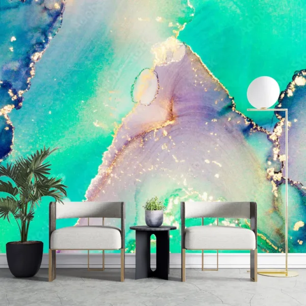 Modern Watercolor Marble Wallpaper - Luxurious & Vibrant Wall Murals - Serene Home Decor - Contemporary Art - Summer Decor Modern Watercolor Marble Wallpaper - Luxurious & Vibrant Wall Murals - Serene Home Decor - Contemporary Art - Summer Decor