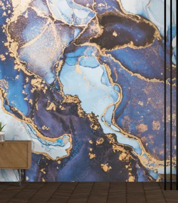 Blue &Amp; Gold Marble Wallpaper - Classic &Amp; Elegant Mural - Timeless Luxury - Inviting Home Decor - Modern Art - Summer Decor Blue & Gold Marble Wallpaper - Classic & Elegant Mural - Timeless Luxury - Inviting Home Decor - Modern Art - Summer Decor