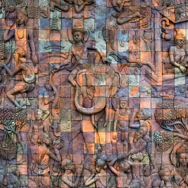 Blue Stone Carved 3D Effect Wallpaper - Textured Wall Mural - Classic Gods & Goddesses Mural - Living Room, Bedroom, Office Decor Blue Stone Carved 3D Effect Wallpaper - Textured Wall Mural - Classic Gods & Goddesses Mural - Living Room, Bedroom, Office Decor