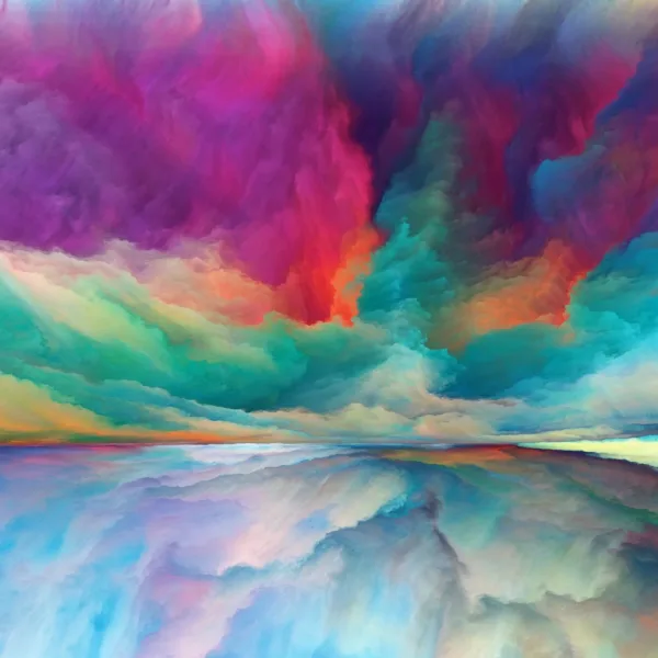 Dreamy Sunset Wallpaper Mural - Colorful Abstract Art - Vibrant Cloudscape - Blue, Green, Orange, Red, Yellow - Home Decor, Living Room, Bedroom Dreamy Sunset Wallpaper Mural - Colorful Abstract Art - Vibrant Cloudscape - Blue, Green, Orange, Red, Yellow - Home Decor, Living Room, Bedroom