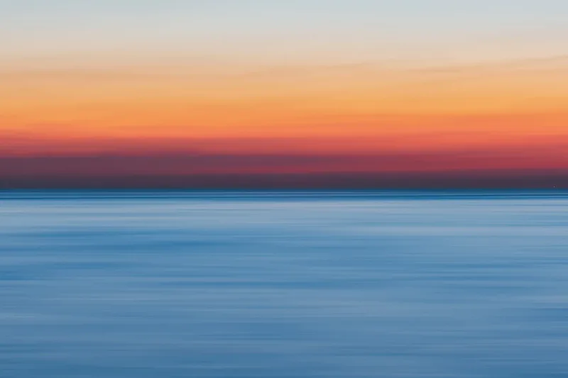 Black & Silver Tranquil Sunset Wallpaper - Purple Accents - Beach & Ocean Mural - Coastal Wall Mural - Home Decor, Living Room, Bedroom