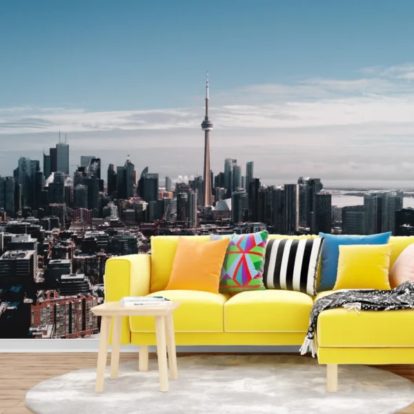 Toronto Skyline Wallpaper - Modern Canada Cityscape - Metro Skyline - Bedroom, Living Room, Dining Room & Office - Urban Art - Summer Decor Toronto Skyline Wallpaper - Modern Canada Cityscape - Metro Skyline - Bedroom, Living Room, Dining Room & Office - Urban Art - Summer Decor