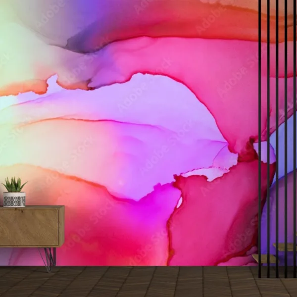 Colorful Abstract Ink Wallpaper - Black, Blue, Green, Orange, Red & Yellow - Dynamic & Fluid Mural - Vibrant Wall Mural - Bedroom, Entryway Colorful Abstract Ink Wallpaper - Black, Blue, Green, Orange, Red & Yellow - Dynamic & Fluid Mural - Vibrant Wall Mural - Bedroom, Entryway