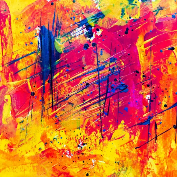 Abstract Art Wallpaper - Colorful & Vibrant Mural - Contemporary & Modern - Living Room - Summer Decor