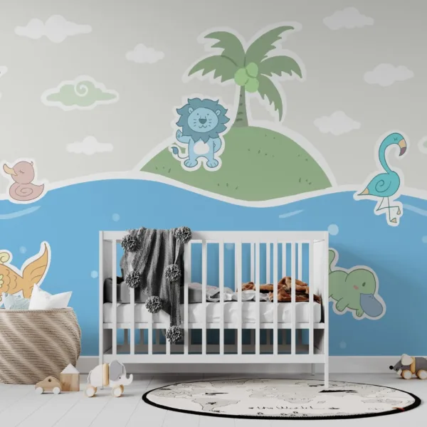 Under the Sea Wallpaper - Whimsical & Colorful Mural - Ocean & Animal Motifs - Kids Room - Playroom Decor - Bedroom Decor Trends - Summer Decor Under the Sea Wallpaper - Whimsical & Colorful Mural - Ocean & Animal Motifs - Kids Room - Playroom Decor - Bedroom Decor Trends - Summer Decor