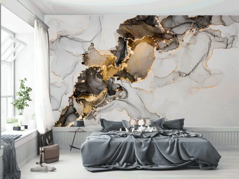 Blue Golden Dream Wallpaper