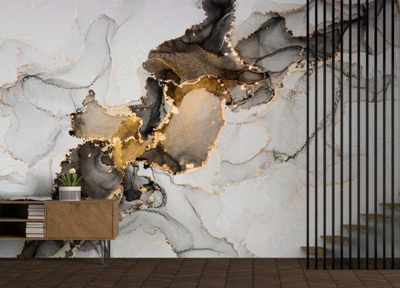 Blue Golden Dream Wallpaper