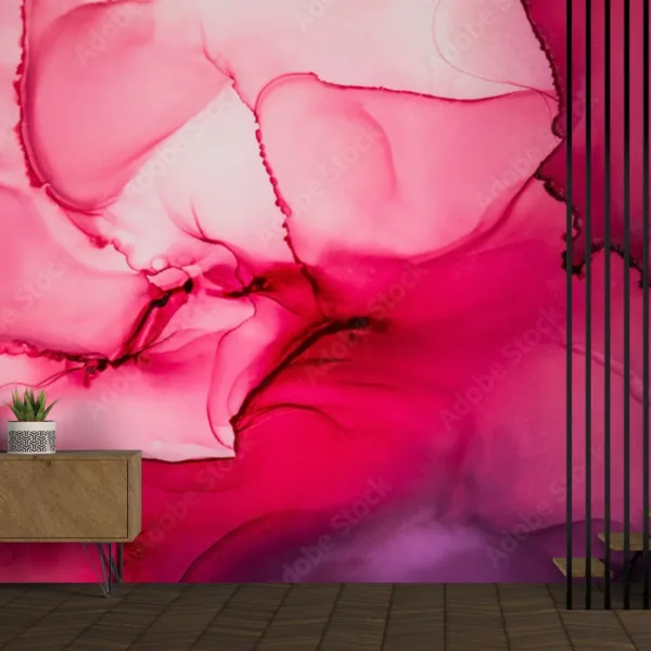 Pink Dream Wallpaper - Abstract & Fluid Mural - Relaxing & Soothing - Modern Home Decor - Summer Decor Pink Dream Wallpaper - Abstract & Fluid Mural - Relaxing & Soothing - Modern Home Decor - Summer Decor
