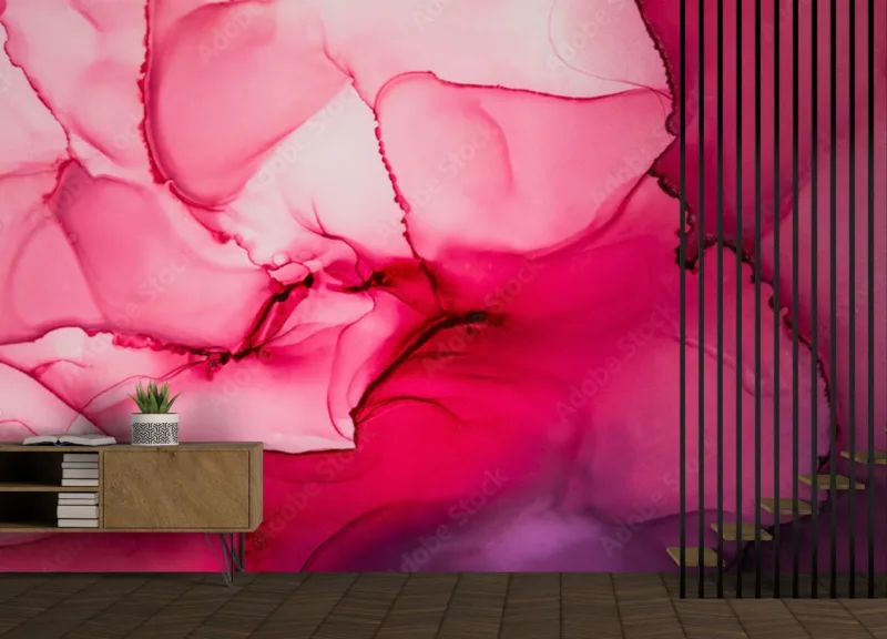 Pink Dream Wallpaper - Abstract &Amp; Fluid Mural - Relaxing &Amp; Soothing - Modern Home Decor - Summer Decor Pink Dream Wallpaper - Abstract & Fluid Mural - Relaxing & Soothing - Modern Home Decor - Summer Decor