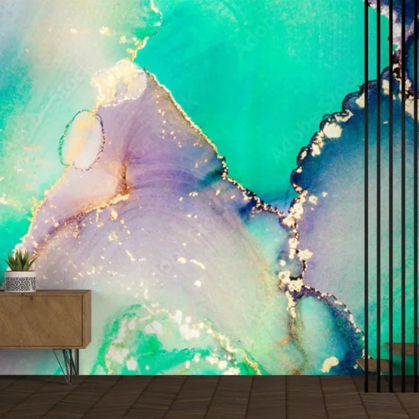 Modern Watercolor Marble Wallpaper - Luxurious & Vibrant Wall Murals - Serene Home Decor - Contemporary Art - Summer Decor Modern Watercolor Marble Wallpaper - Luxurious & Vibrant Wall Murals - Serene Home Decor - Contemporary Art - Summer Decor