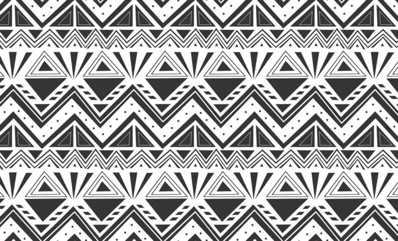 Geometric Wallpaper - Black & White Wall Mural - Bold & Eye-Catching Mural - Modern & Minimalist Decor - Living Room & Bedroom Decor