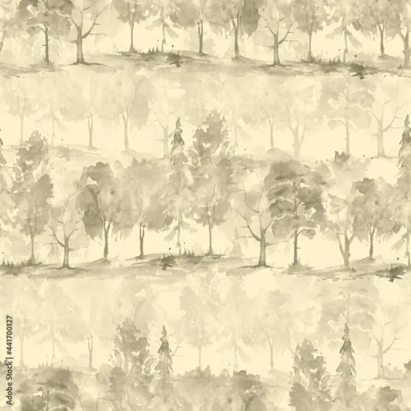 Watercolor Autumn Trees Wallpaper– Abstract Eco-Friendly Seamless Pattern Mural Watercolor Autumn Trees Wallpaper– Abstract Eco-Friendly Seamless Pattern Mural