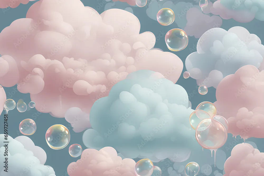 Soap Bubbles Wallpaper – Generative AI Art for Colorful Skies