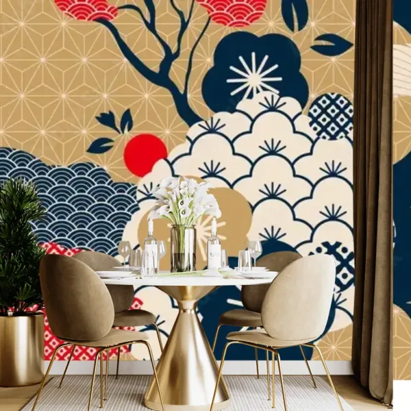 Luxury Gold Oriental Wallpaper – Japanese & Chinese Art Luxury Gold Oriental Wallpaper – Japanese & Chinese Art