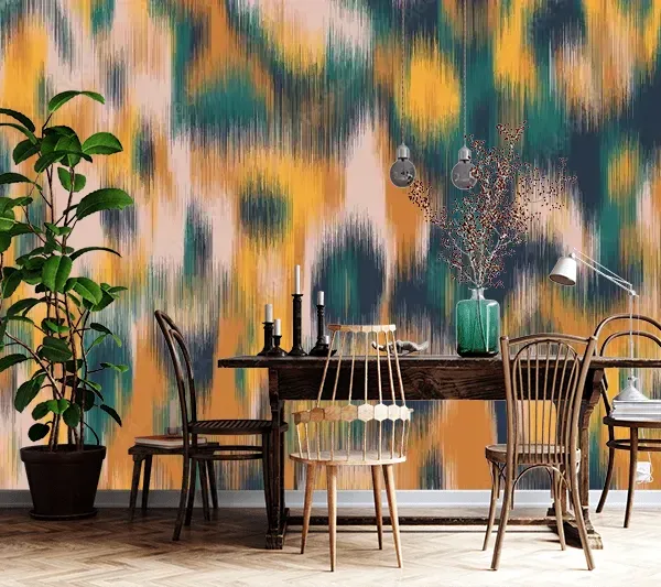 Fuzzy Blurry Wavy Ombre Ikat Pattern – Colorful Generative Art Fuzzy Blurry Wavy Ombre Ikat Pattern – Colorful Generative Art