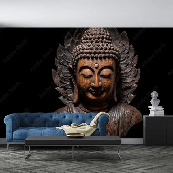 Generative AI Illustration of Rock and Wooden Buddha Statue – Artistic Home Decor Generative AI Illustration of Rock and Wooden Buddha Statue – Artistic Home Decor