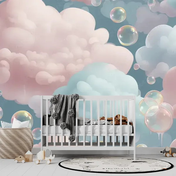 Soap Bubbles Wallpaper – Generative AI Art for Colorful Skies