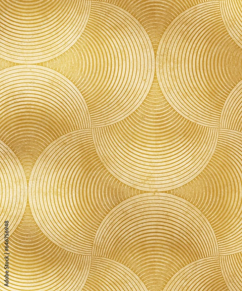 Modern Geometric Pattern Wallpaper – Abstract Minimalist Lines, Seamless Gold Circles, Textured Contemporary Design for Living Room and Bedroom Walls