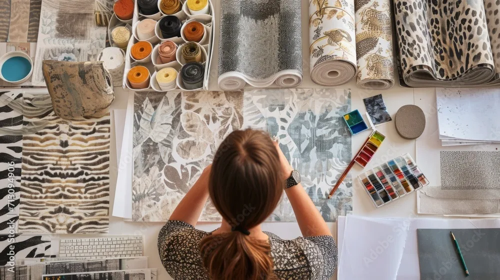 Customizable Abstract Art Wallpaper Mural – Contemporary Bespoke Design, Nature Inspired, Neutral Animal Prints, Textured Finish