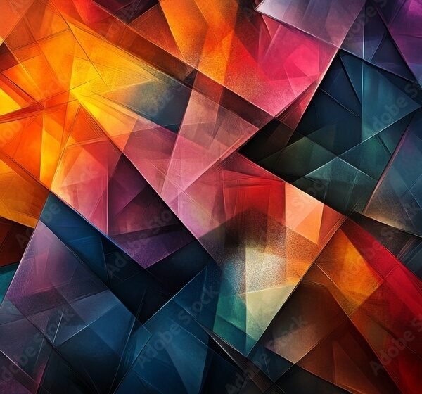 Vibrant Colorful Abstract Seamless Pattern Wallpaper – Modern Geometric, Multi-Color Design for Walls