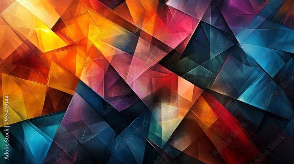 Vibrant Colorful Abstract Seamless Pattern Wallpaper – Modern Geometric, Multi-Color Design for Walls